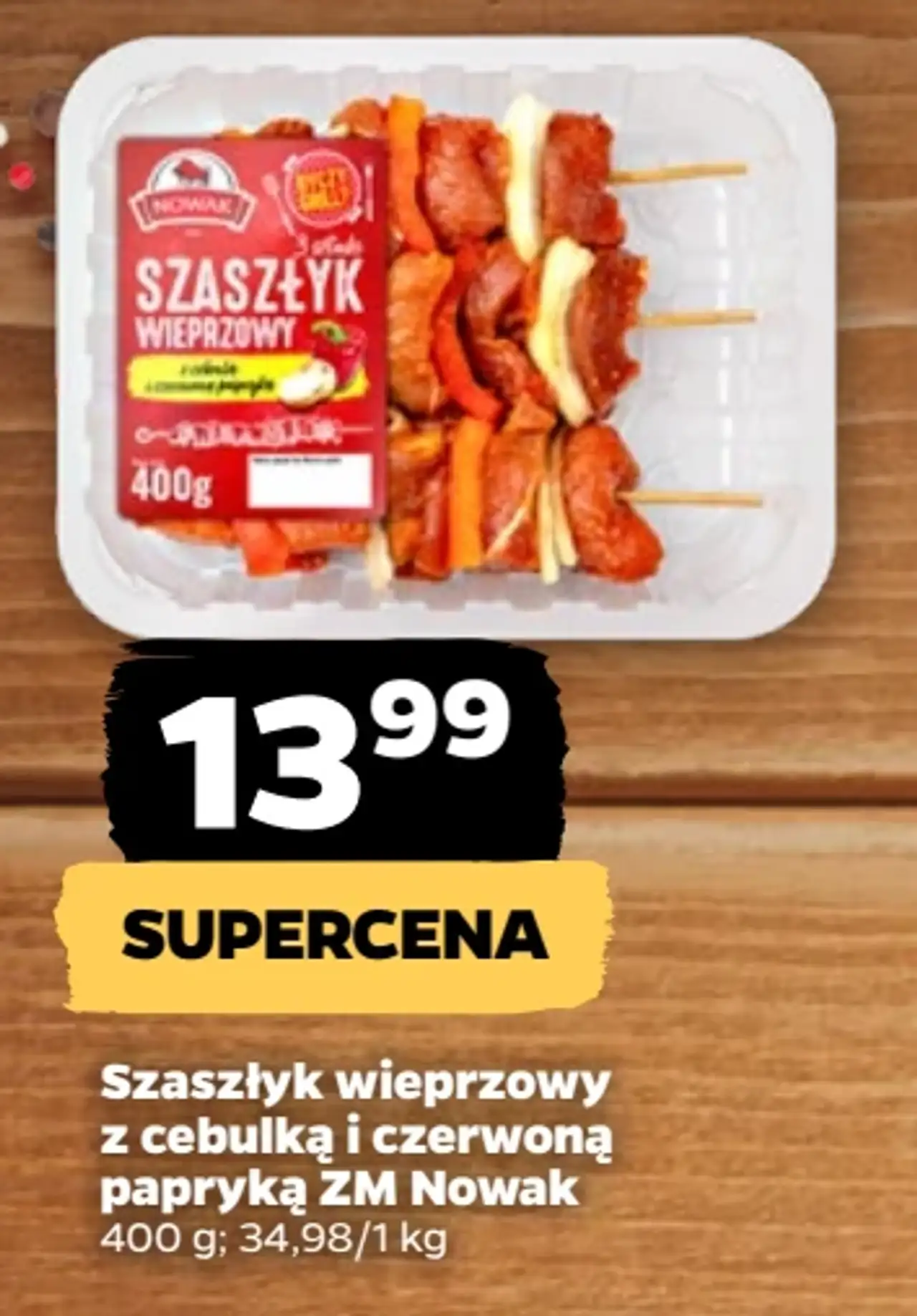 Szaszłyk wieprzowy z cebulką i czerwoną papryką ZM Nowak