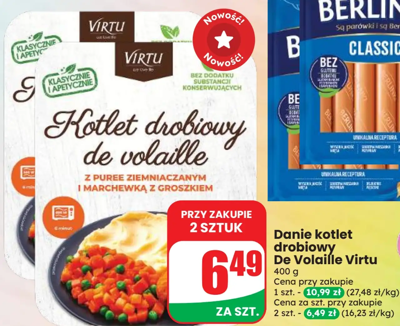 Danie kotlet drobiowy De Volaille Virtu
