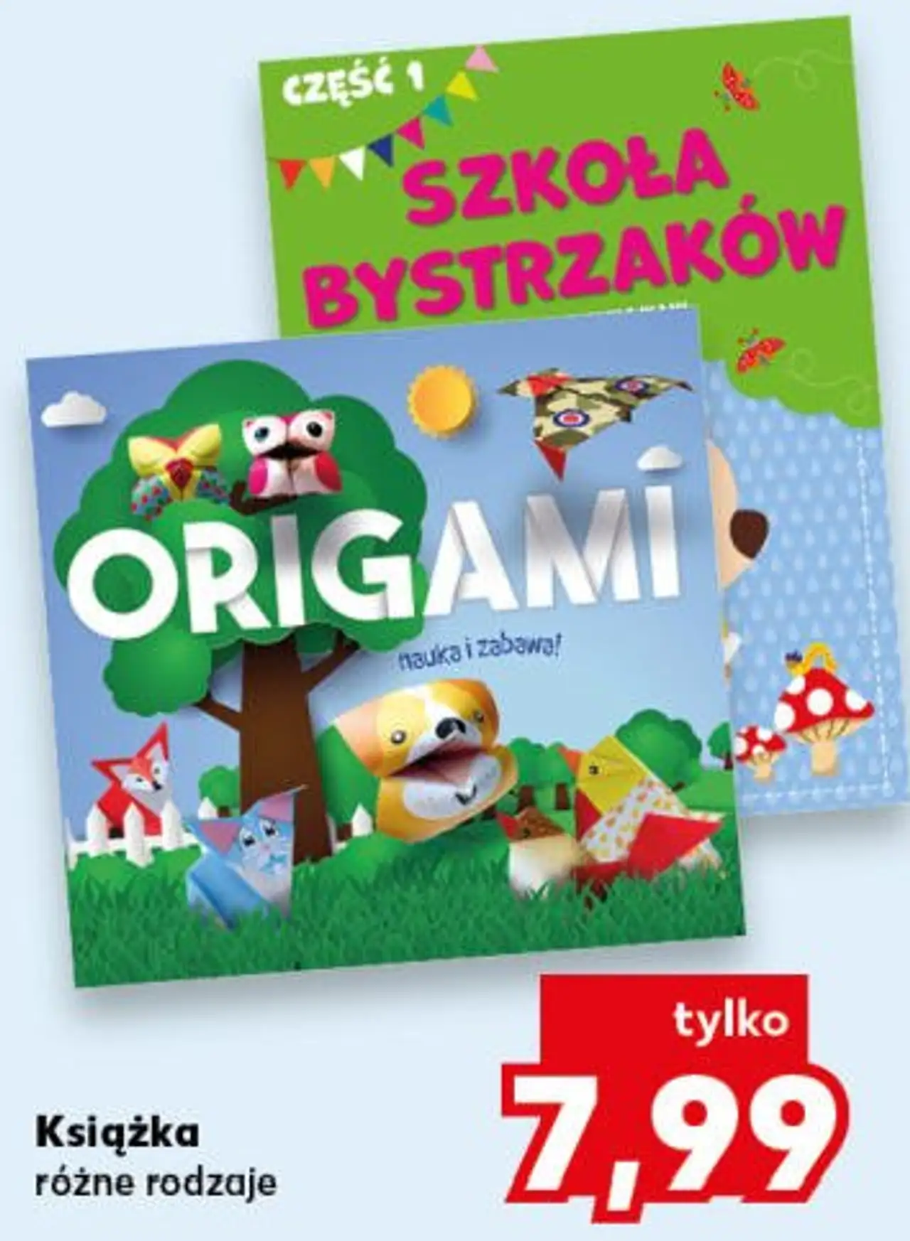 Książka, różne rodzaje (np. Origami, Szkoła Bystrzaków)