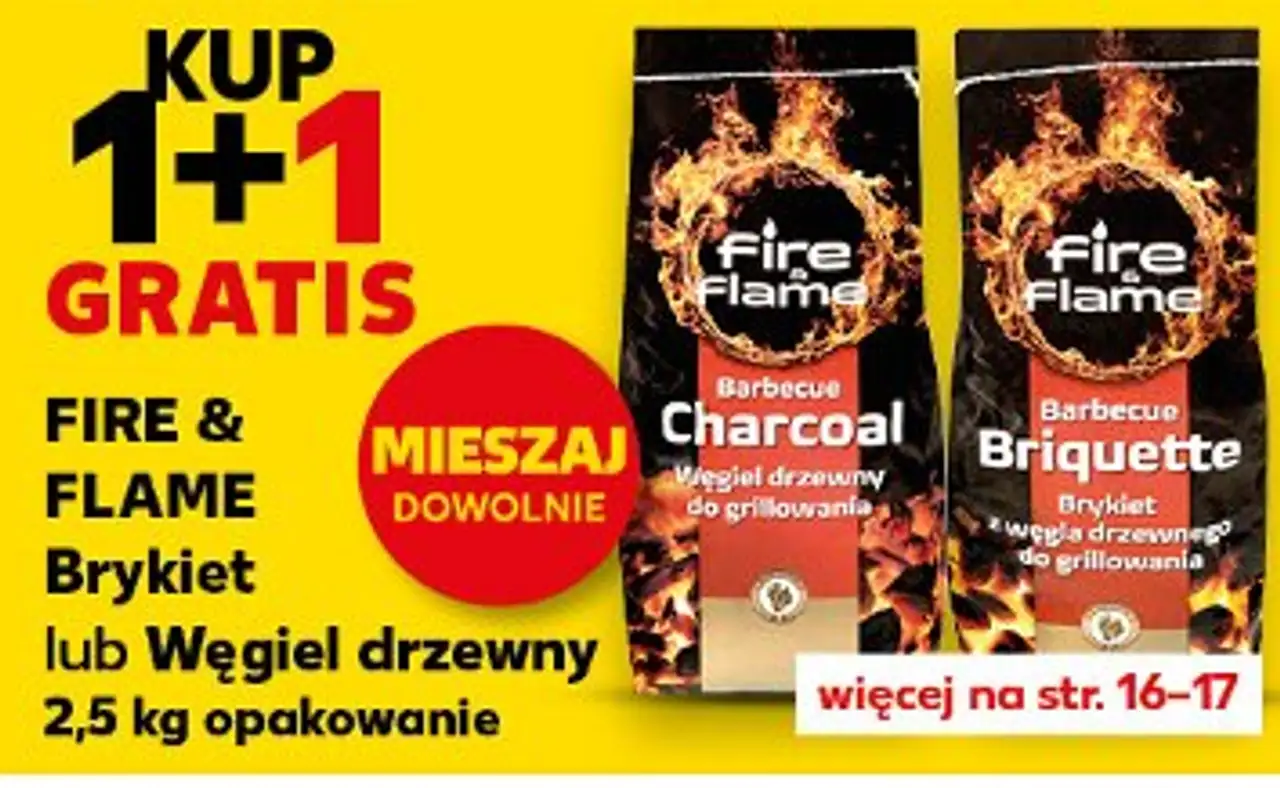 FIRE & FLAME Brykiet lub Węgiel drzewny