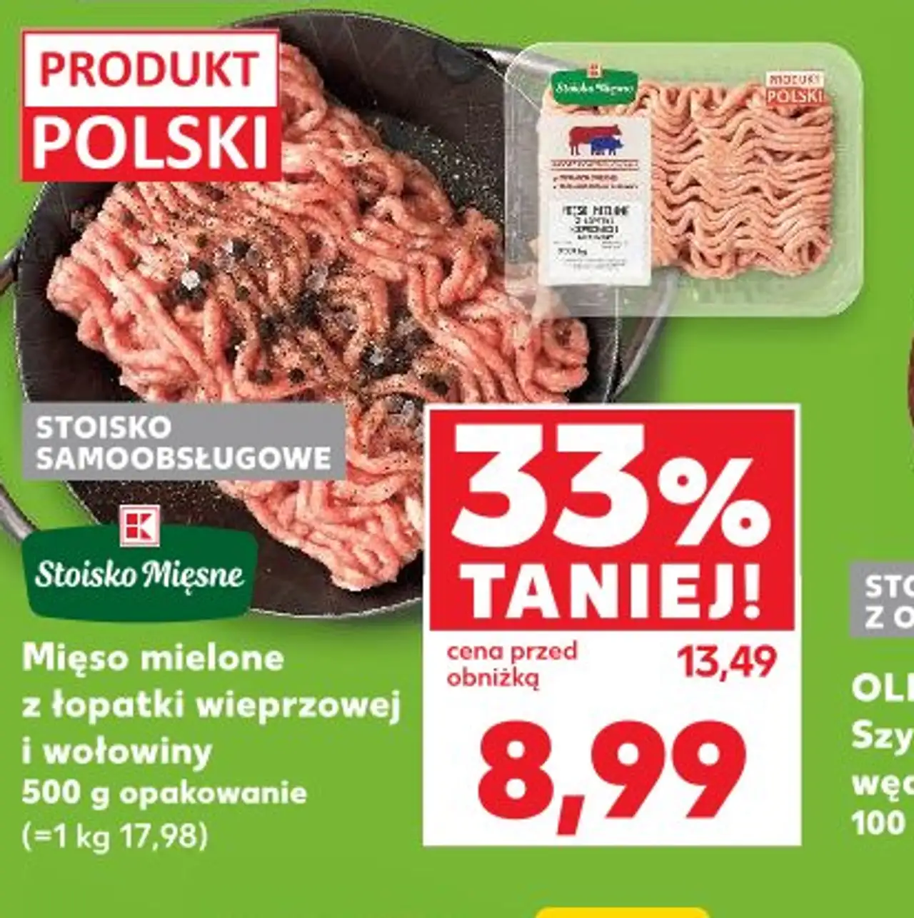 Stoisko Mięsne Mięso mielone z łopatki wieprzowej i wołowiny
