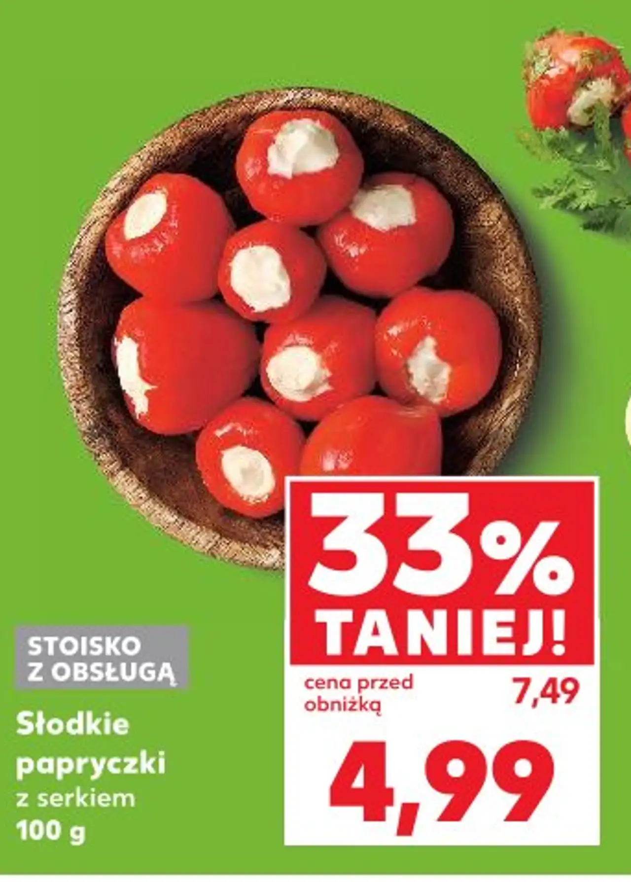 Słodkie papryczki z serkiem