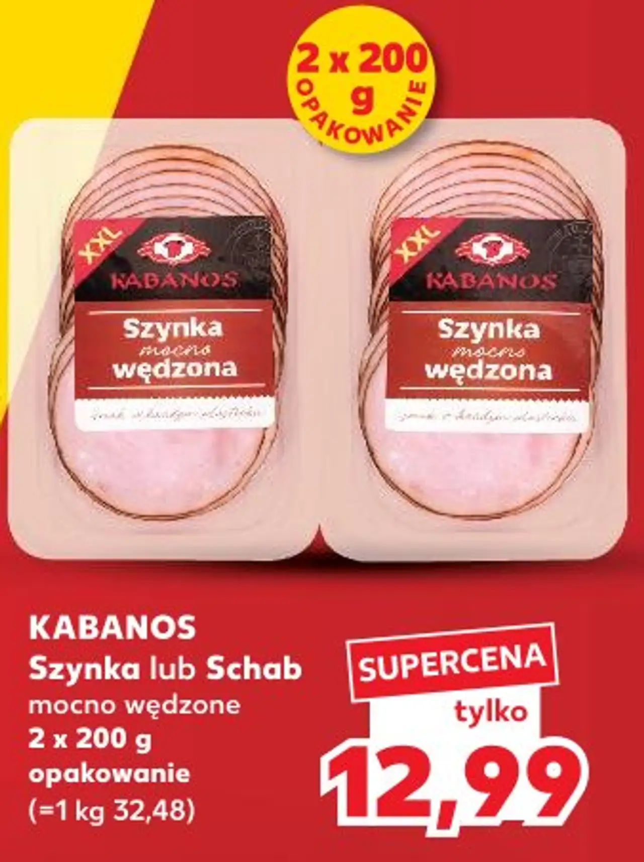 Kabanos Szynka lub Schab mocno wędzone