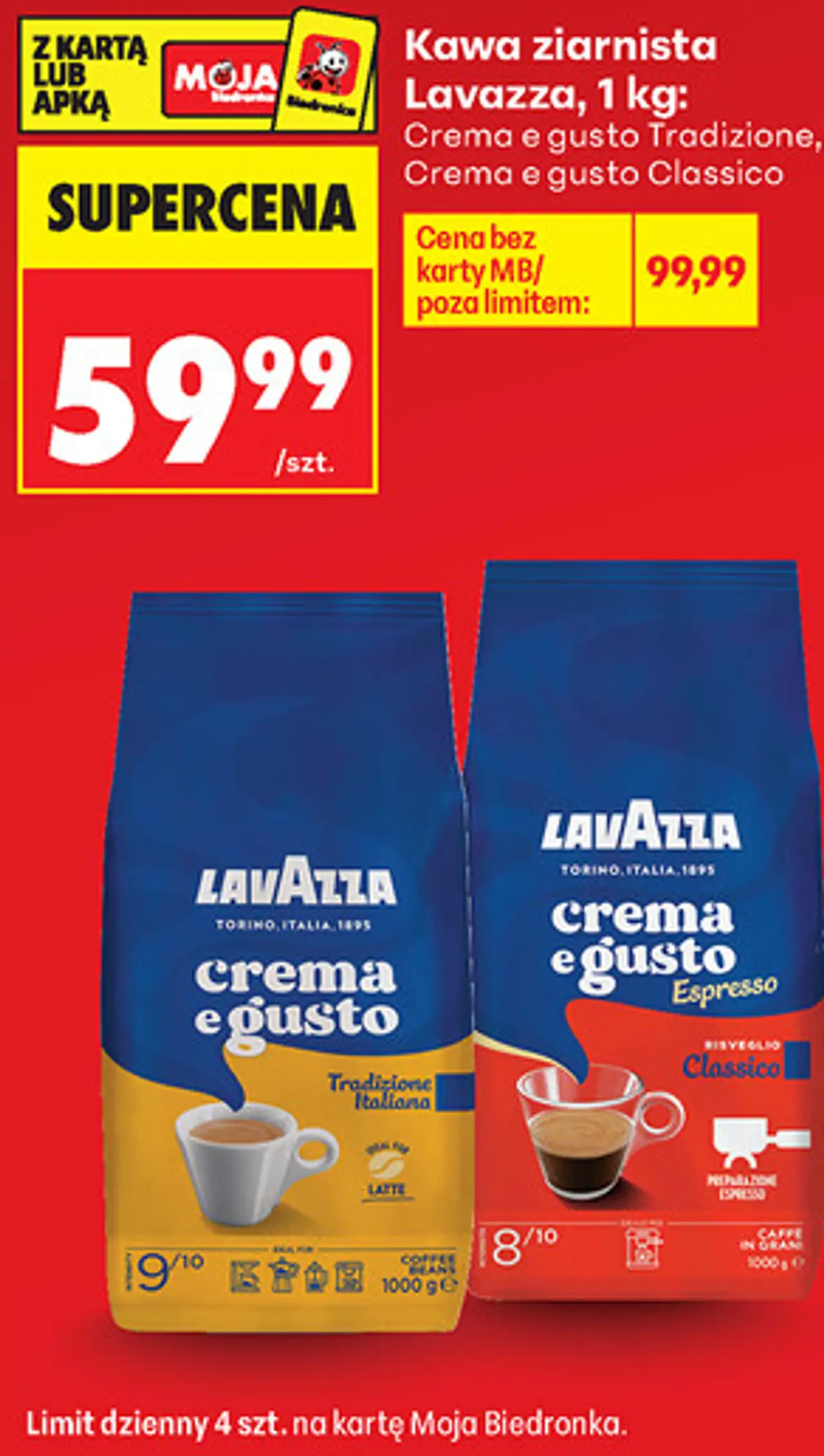 Kawa ziarnista Lavazza Crema e gusto Tradizione / Crema e gusto Classico