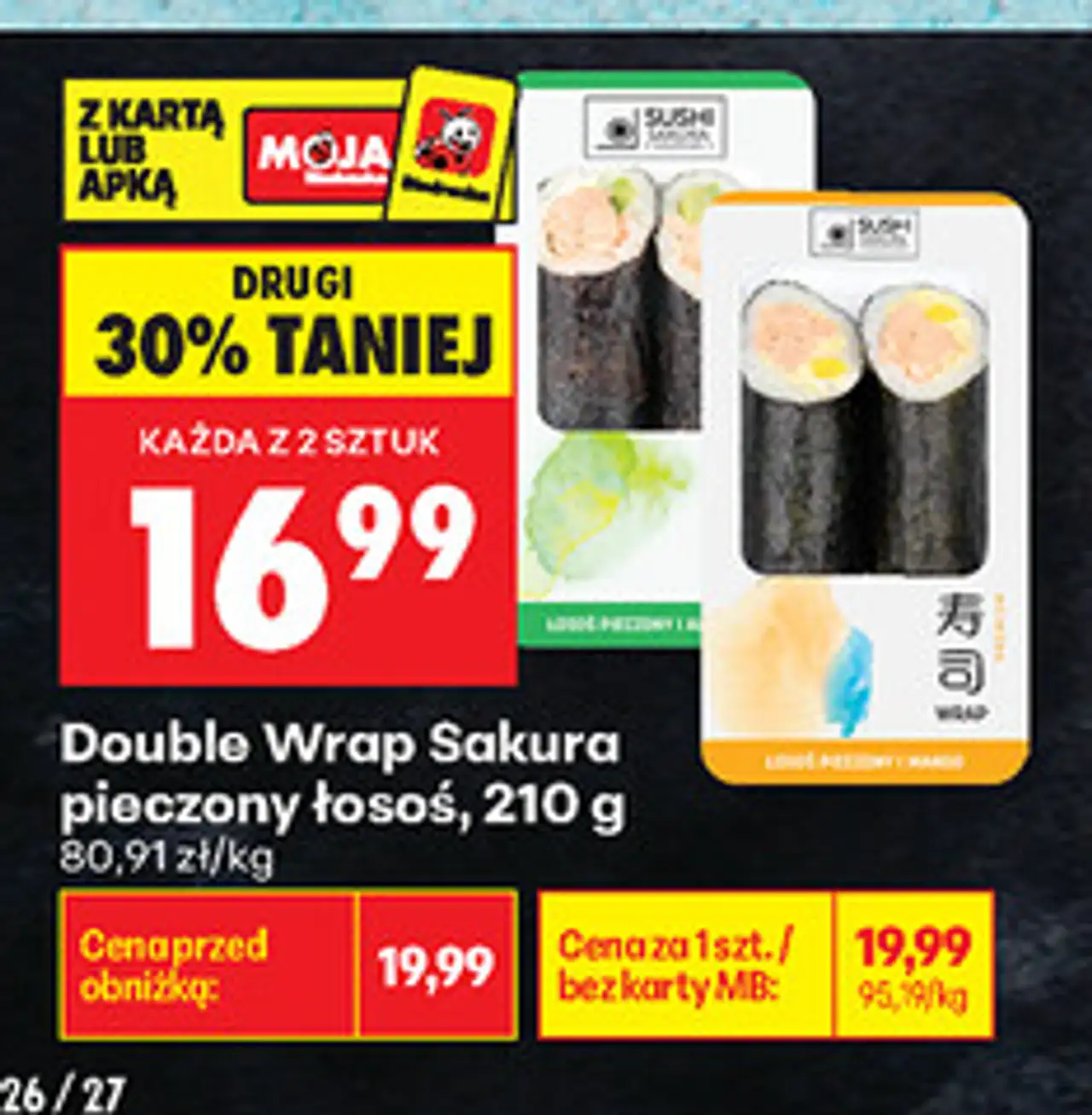 Double Wrap Sakura pieczony łosoś