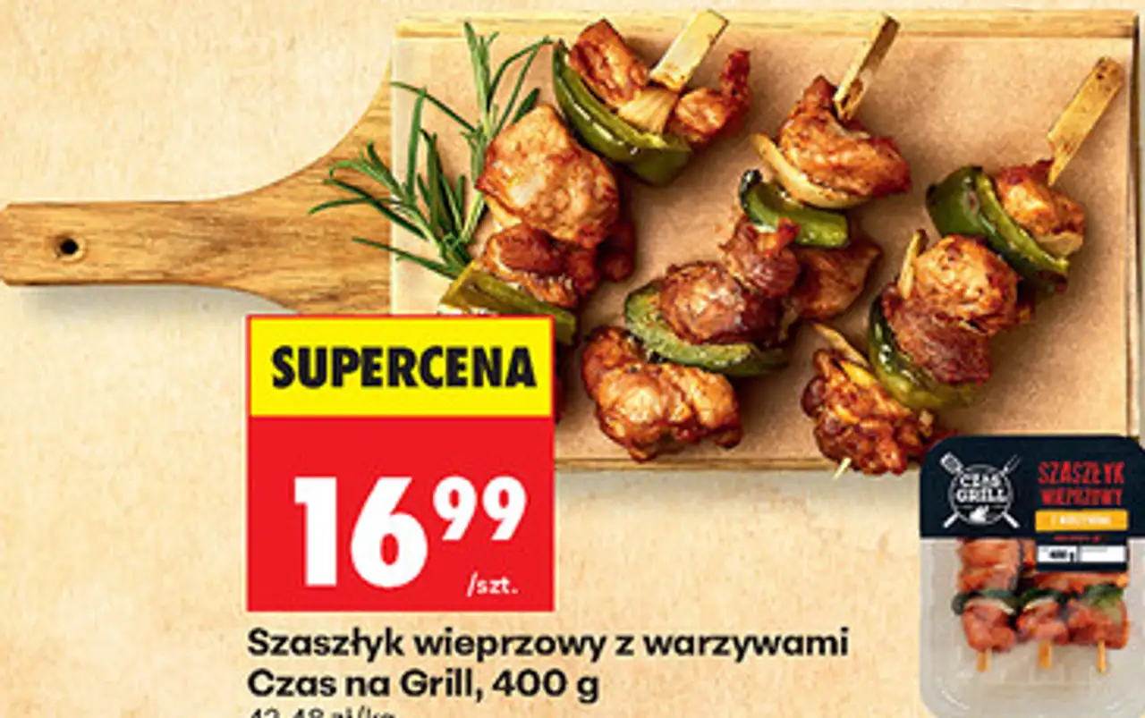 Szaszłyk wieprzowy z warzywami Czas na Grill
