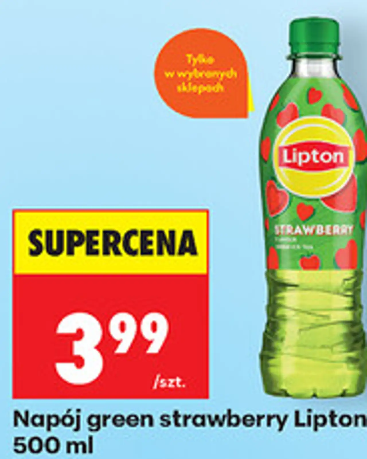 Napój green strawberry Lipton, 500 ml