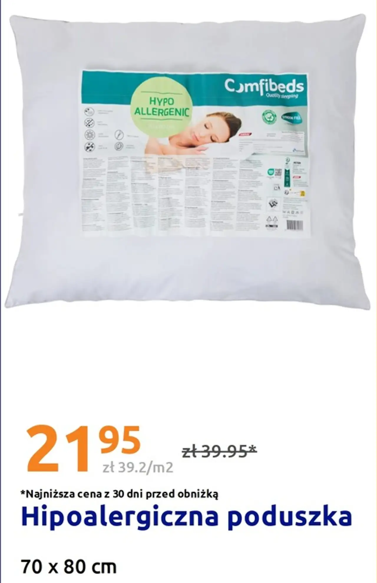 Hipoalergiczna poduszka Comfibeds