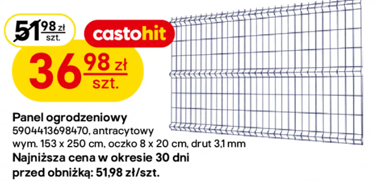 Panel ogrodzeniowy 5904413698470, antracytowy