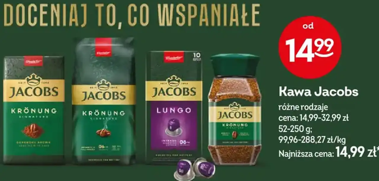 Kawa Jacobs różne rodzaje