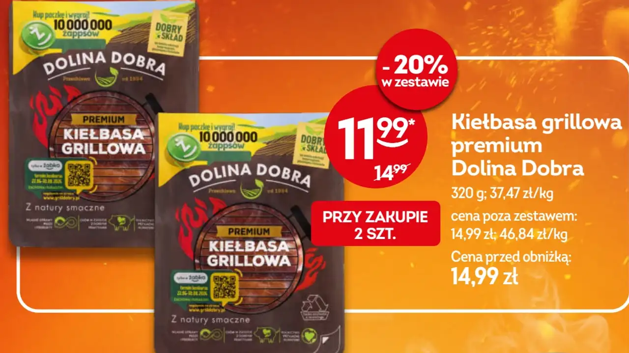 Kiełbasa grillowa premium Dolina Dobra