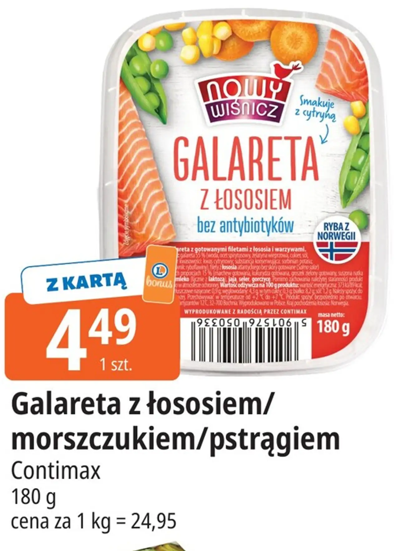 Galareta z łososiem/morszczukiem/pstrągiem Contimax Nowy Wiśnicz