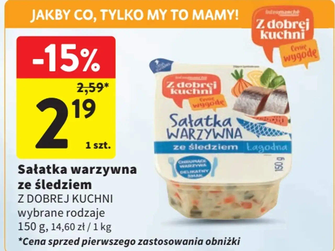 Sałatka warzywna ze śledziem Z dobrej kuchni