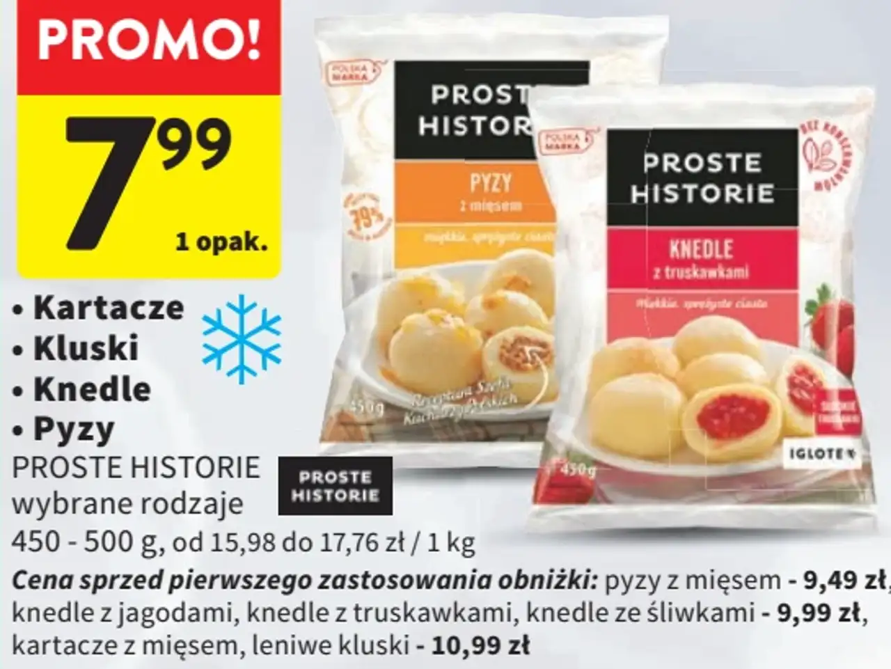 Kartacze, Kluski, Knedle lub Pyzy Proste Historie, wybrane rodzaje
