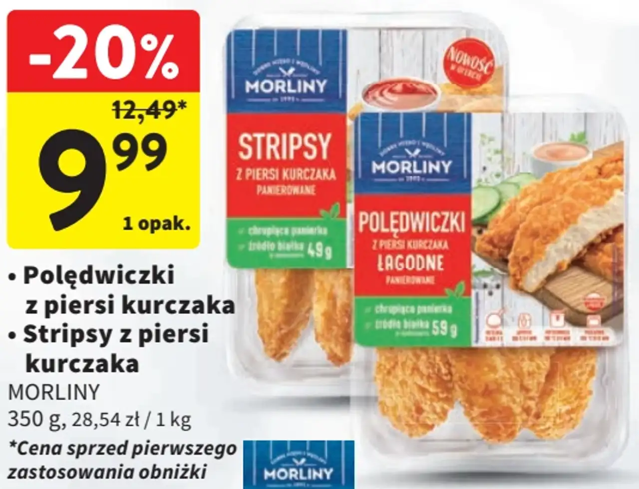 Polędwiczki z piersi kurczaka / Stripsy z piersi kurczaka Morliny