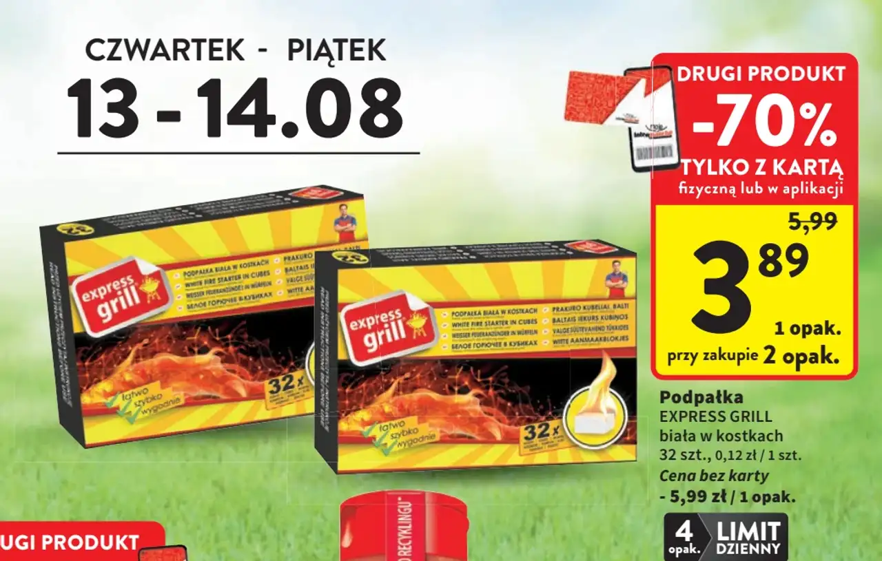 Podpałka EXPRESS GRILL biała w kostkach