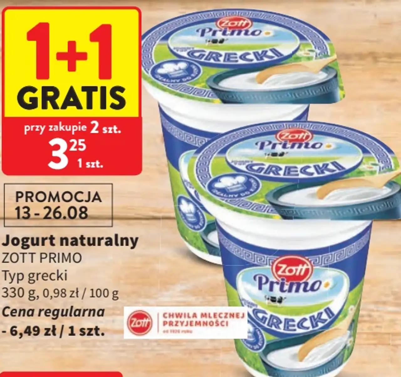 Jogurt naturalny Zott Primo Typ grecki