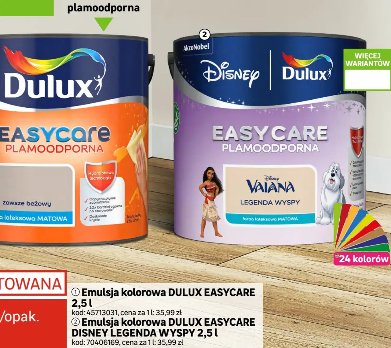 Emulsja kolorowa Dulux Easycare Disney Legenda Wyspy 2,5 l