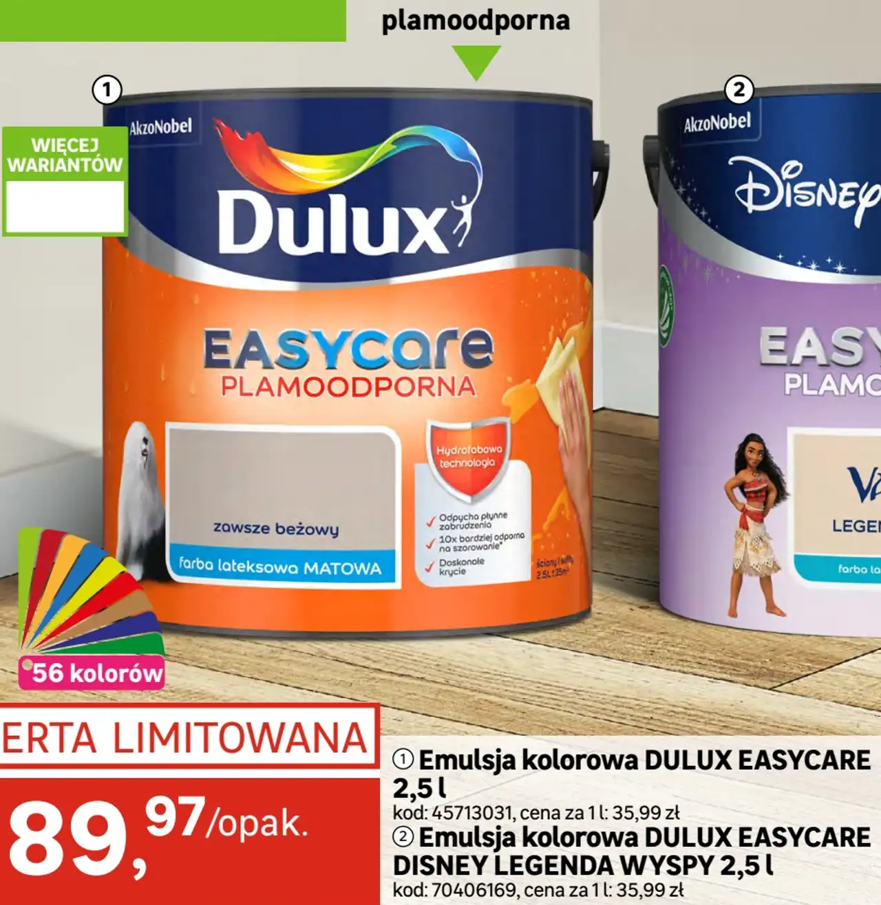 Emulsja kolorowa Dulux Easycare 2,5 l