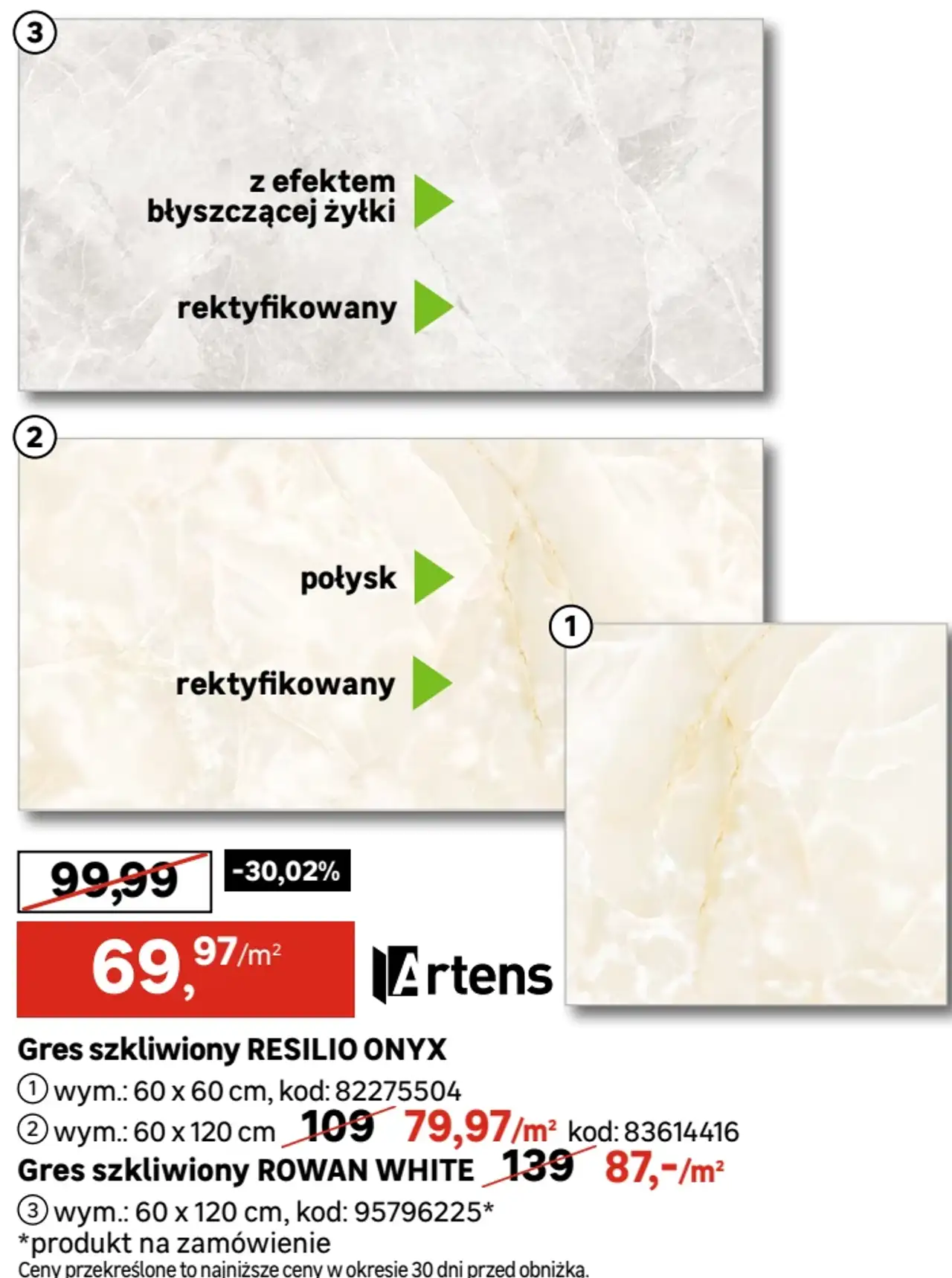 Gres szkliwiony RESILIO ONYX Artens