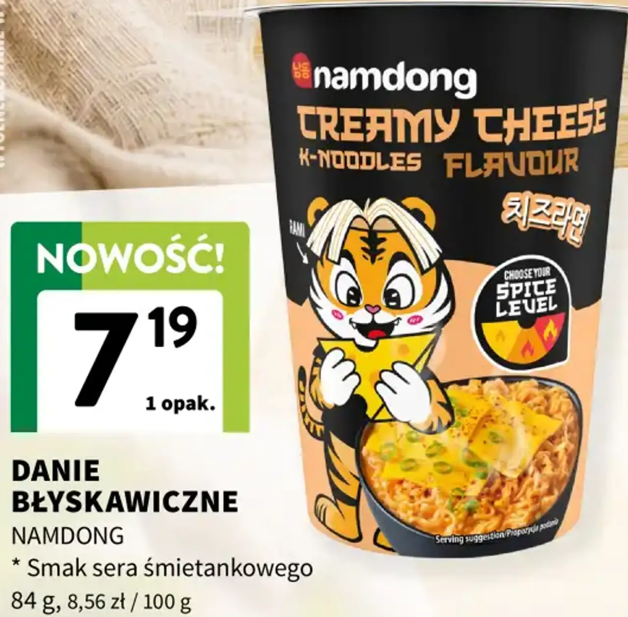 Namdong Danie błyskawiczne o smaku sera śmietankowego
