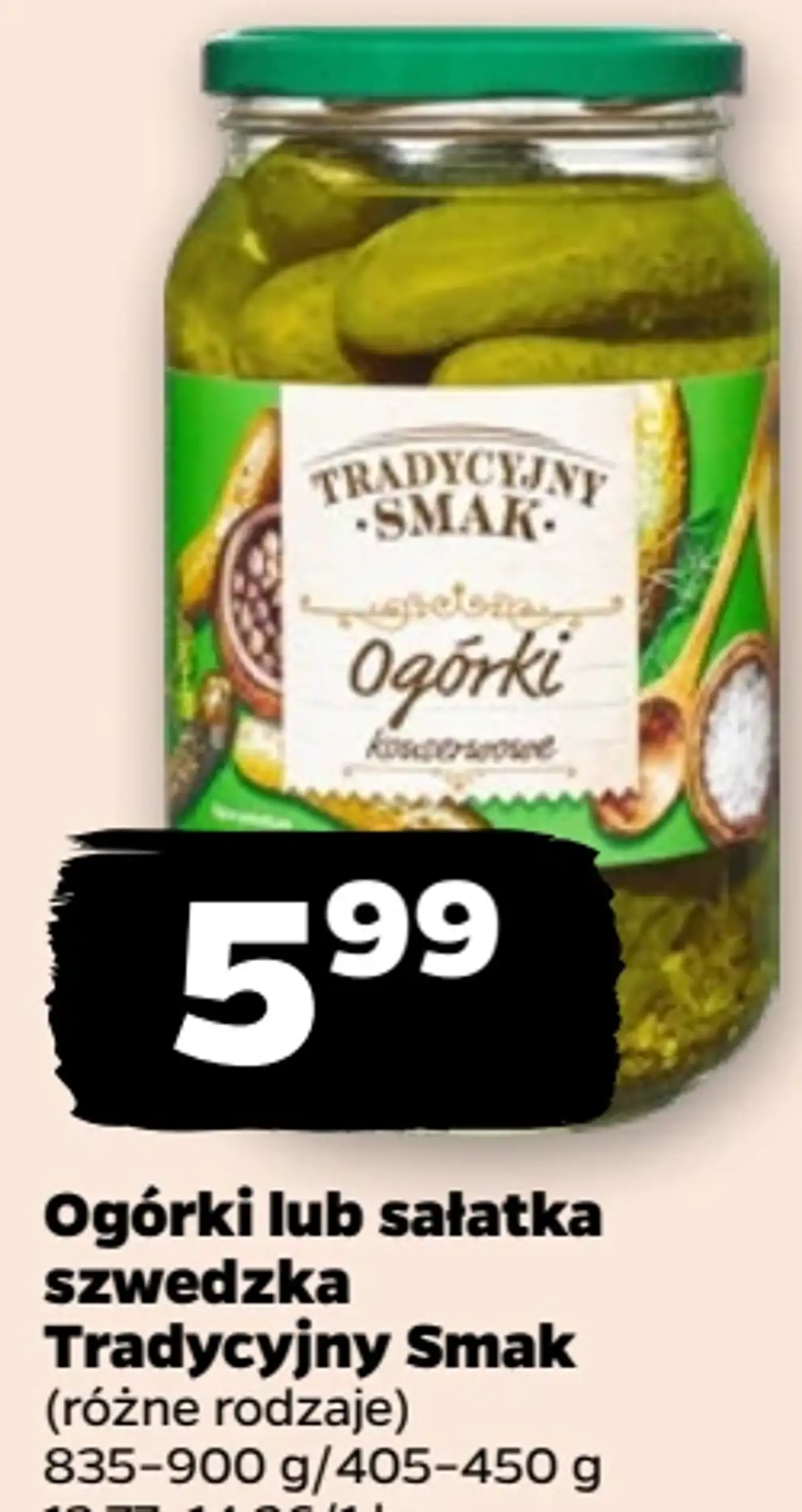 Ogórki lub sałatka szwedzka Tradycyjny Smak