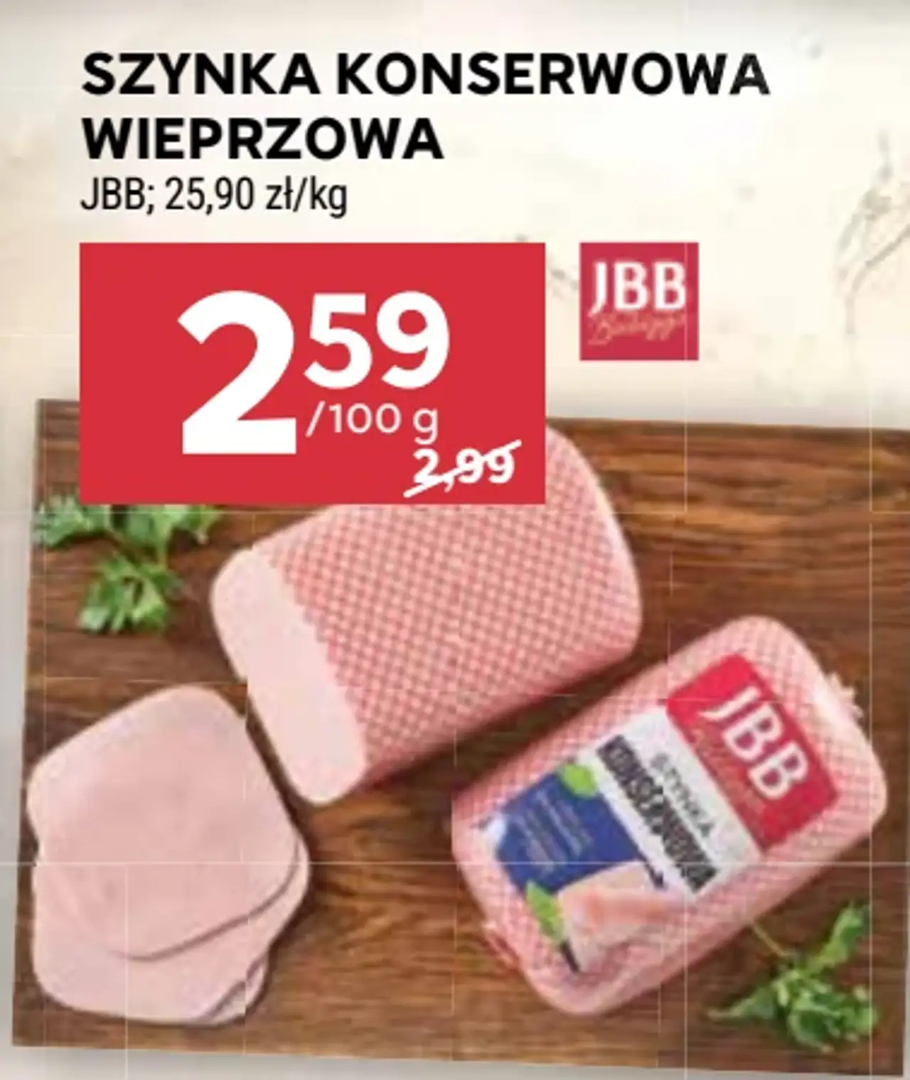 Szynka konserwowa wieprzowa JBB