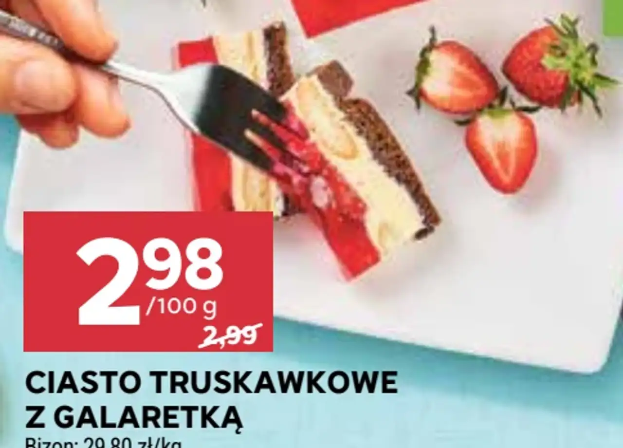 Ciasto truskawkowe z galaretką Bizon