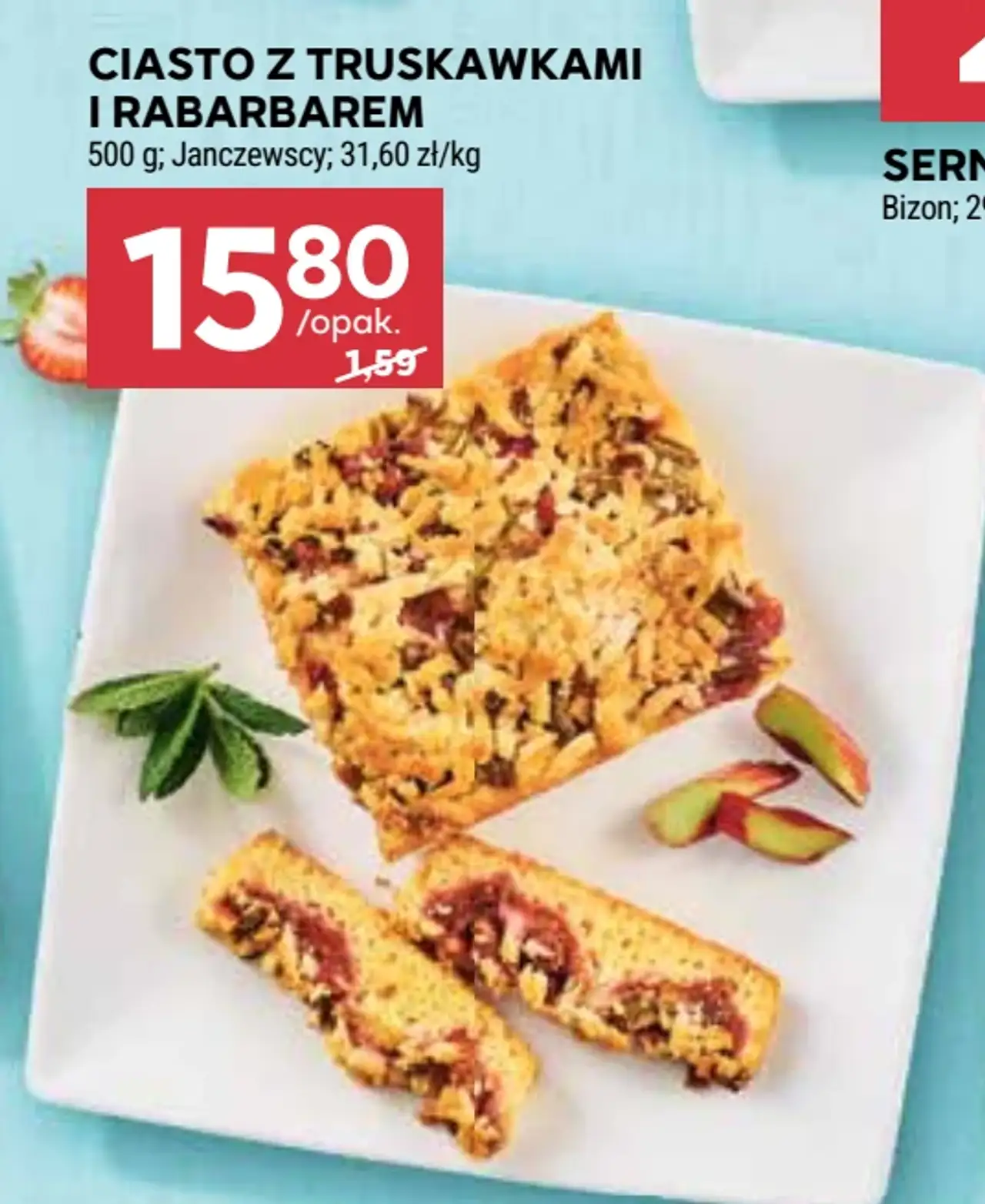Ciasto z truskawkami i rabarbarem Janczewscy