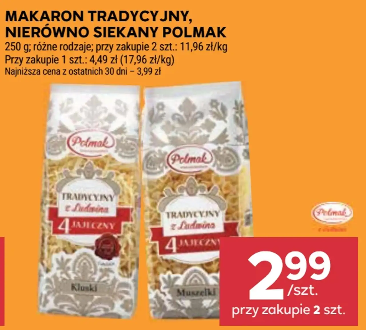 Makaron tradycyjny, nierówno siekany Polmak