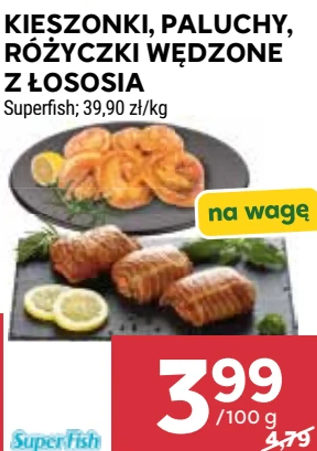 Kieszonki, paluchy, różyczki wędzone z łososia Superfish