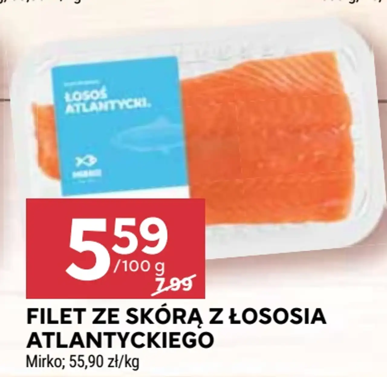 FILET ZE SKÓRĄ Z ŁOSOSIA ATLANTYCKIEGO