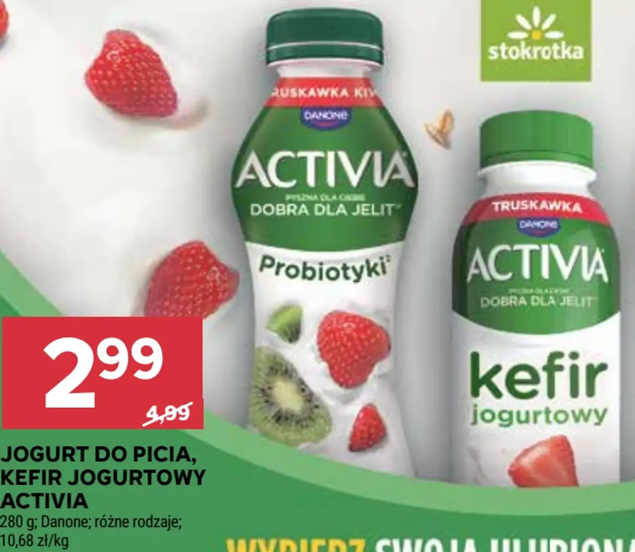 Jogurt do picia, kefir jogurtowy Activia