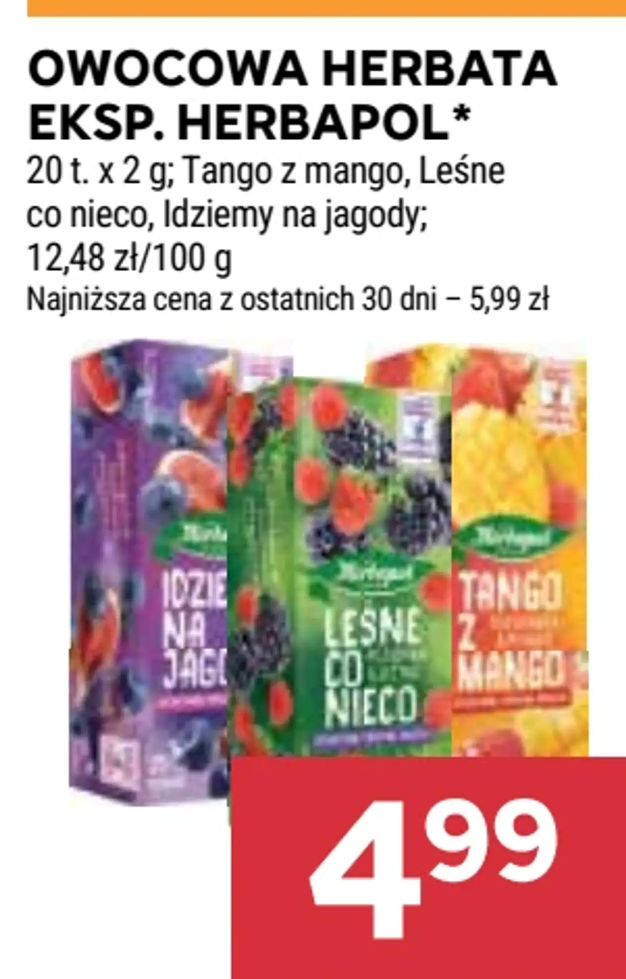 Owocowa herbata ekspresowa Herbapol