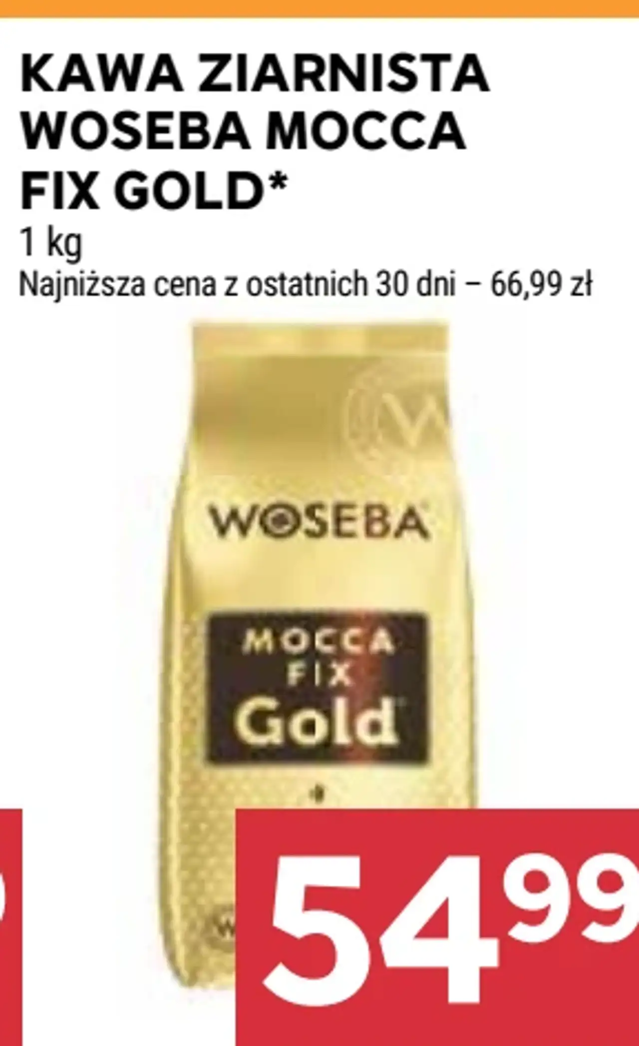 Kawa ziarnista Woseba Mocca Fix Gold