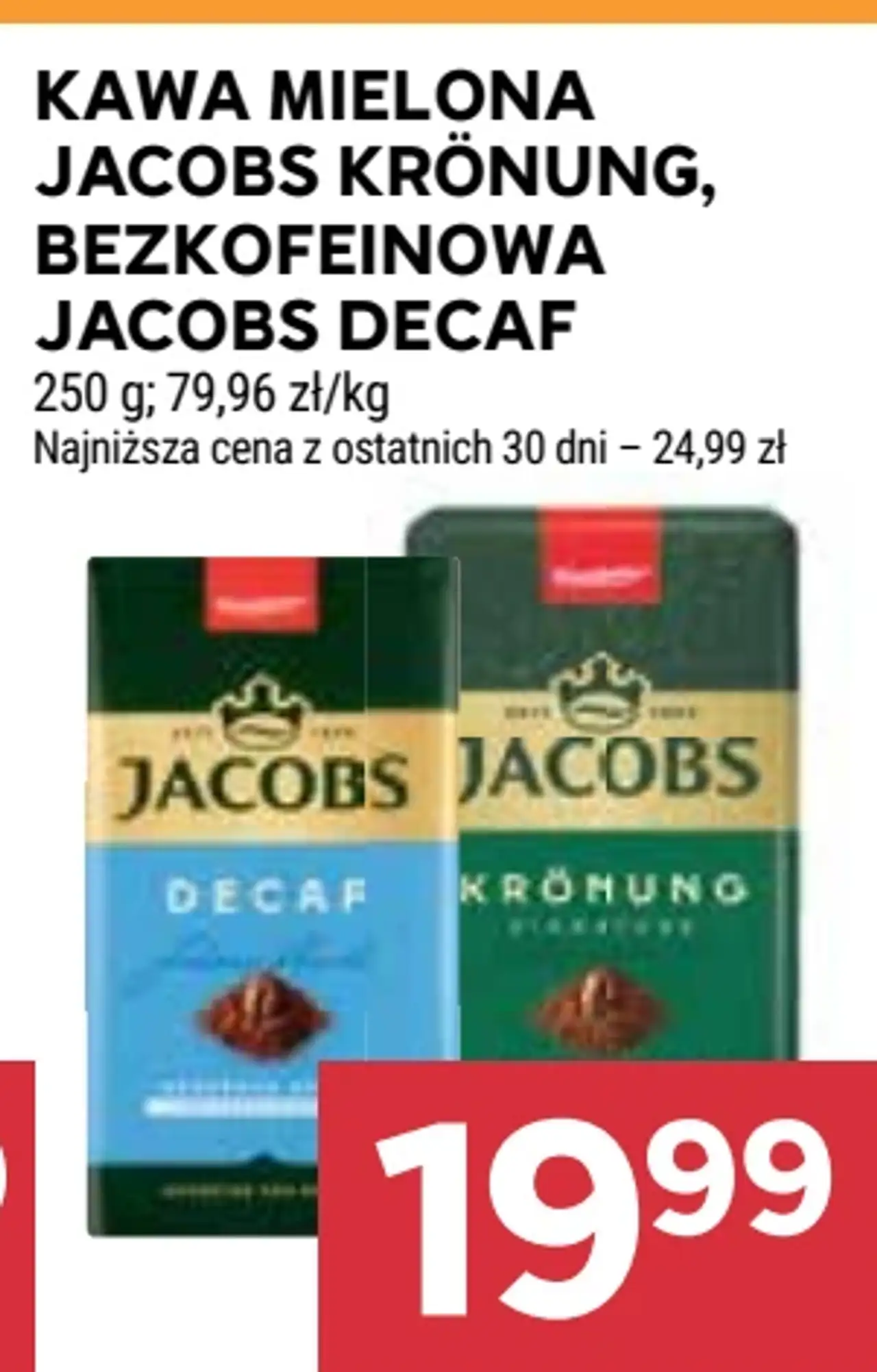 Kawa mielona Jacobs Krönung / Jacobs Decaf