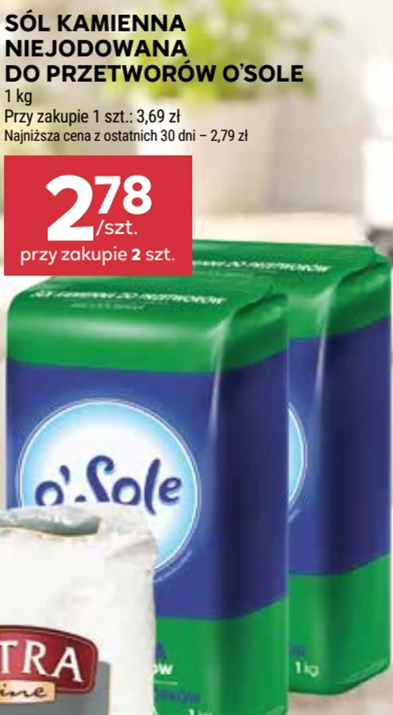 Sól kamienna niejodowana do przetworów O'Sole