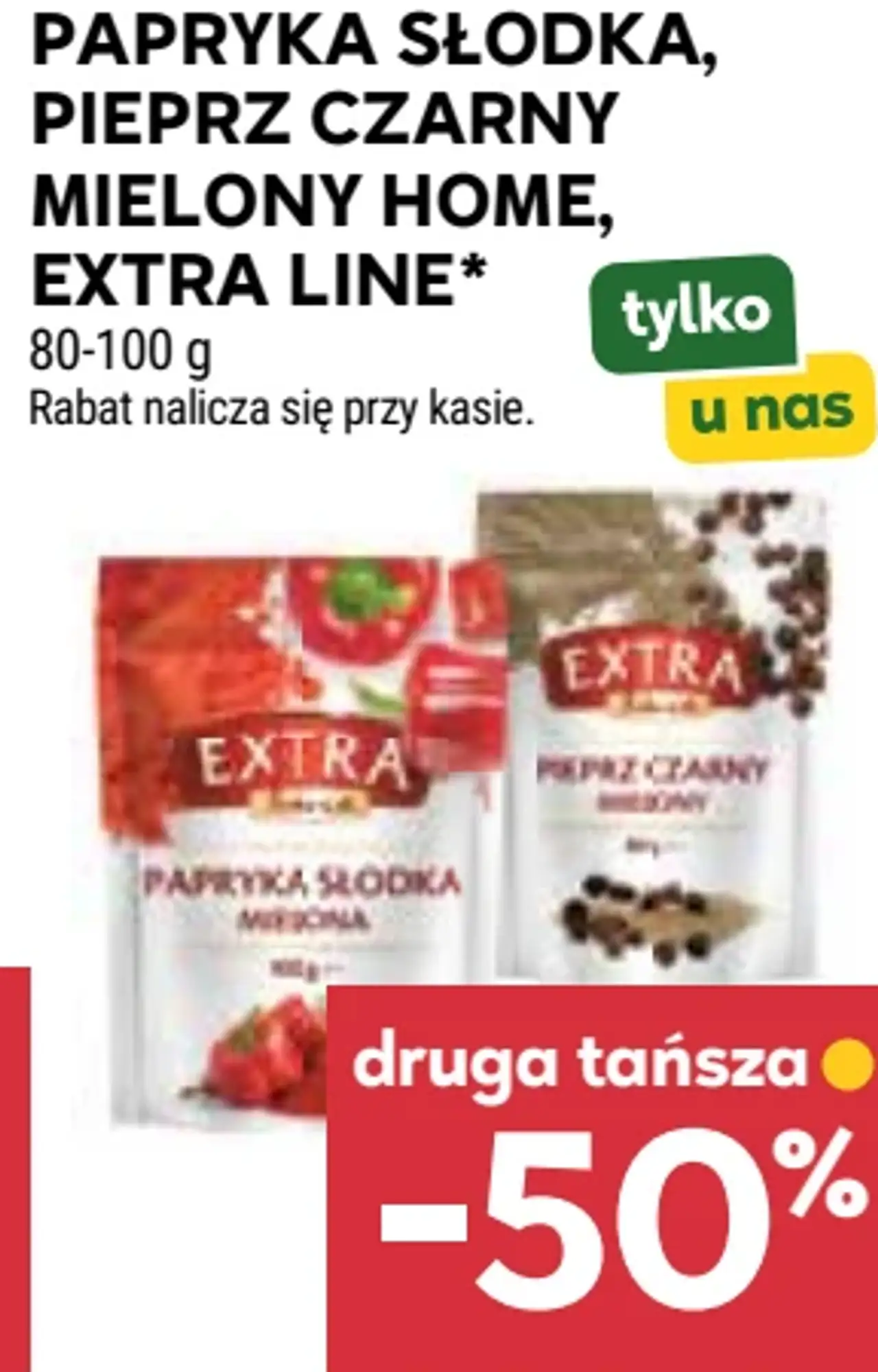 Papryka słodka, Pieprz czarny mielony Home, Extra Line*