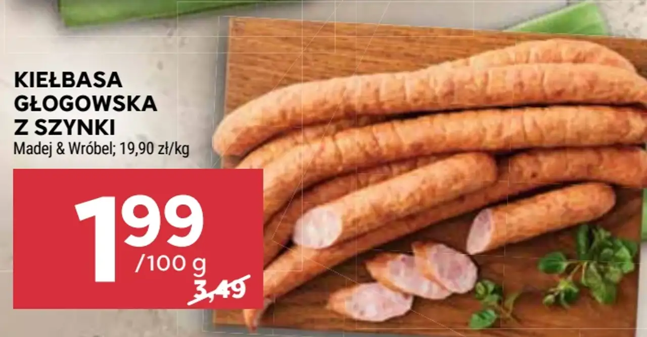Kiełbasa Głogowska z Szynki Madej & Wróbel