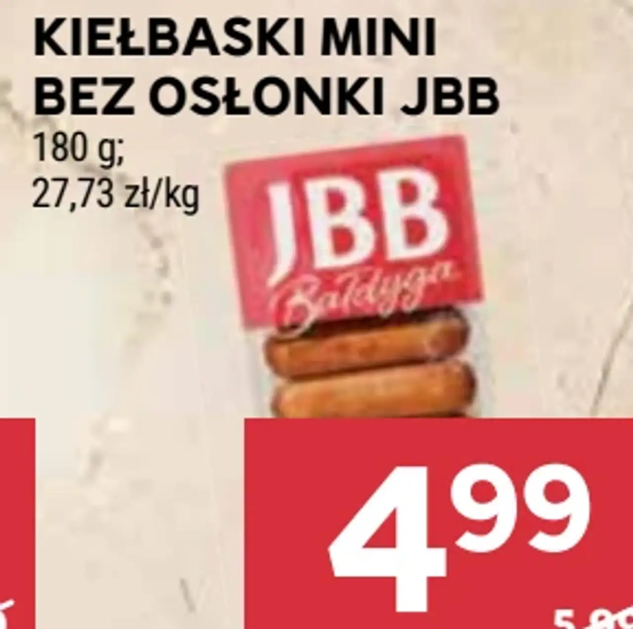 Kiełbaski Mini bez Osłonki JBB Bałdyga