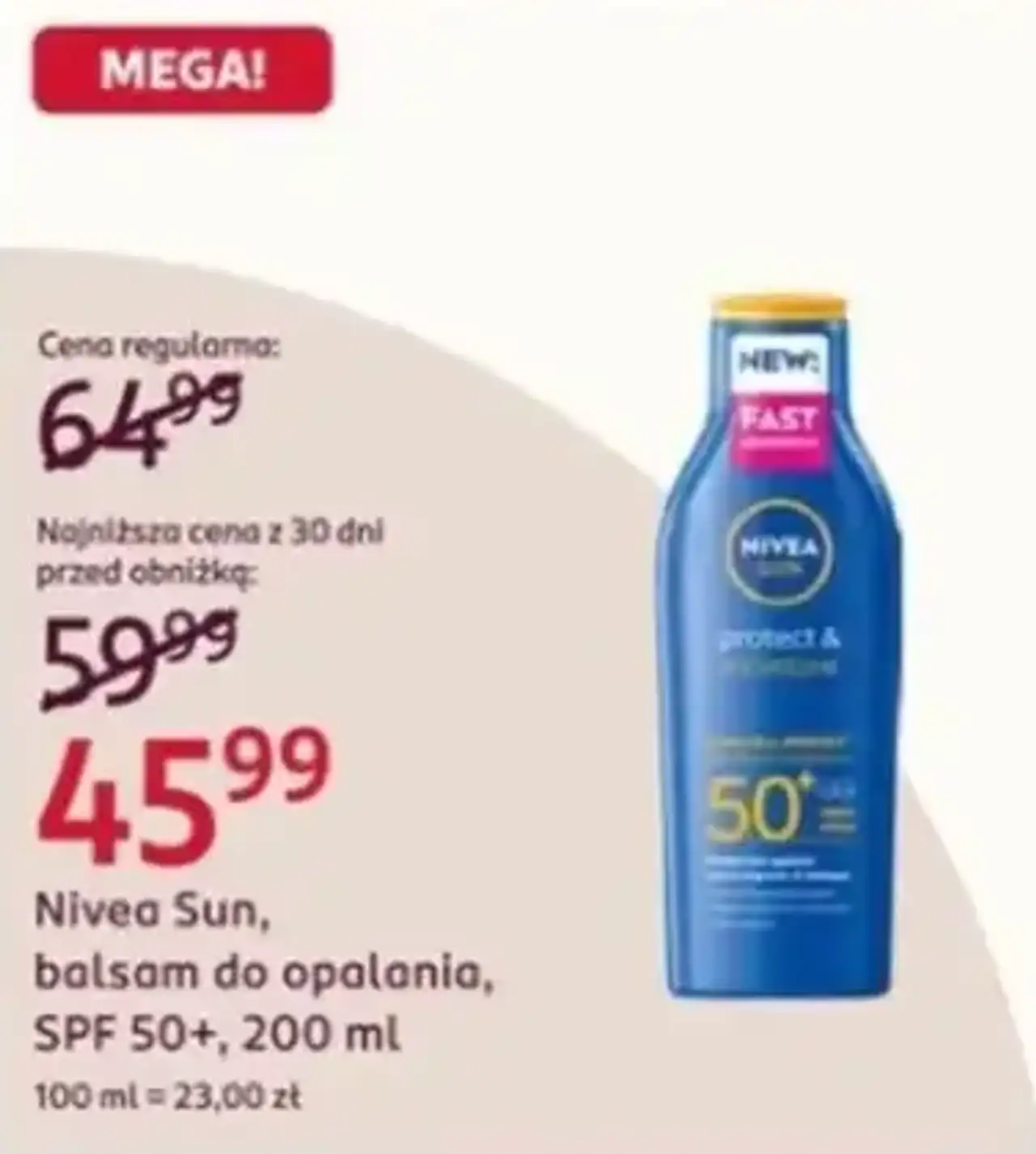 Nivea Sun, balsam do opalania, SPF 50+