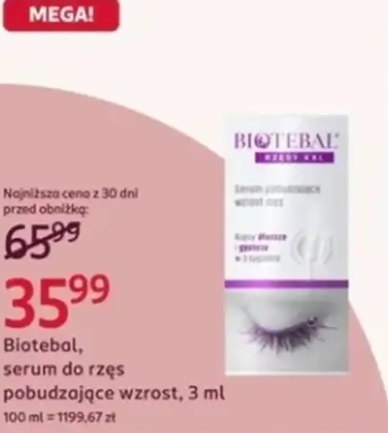 Biotebal, serum do rzęs pobudzające wzrost, 3 ml