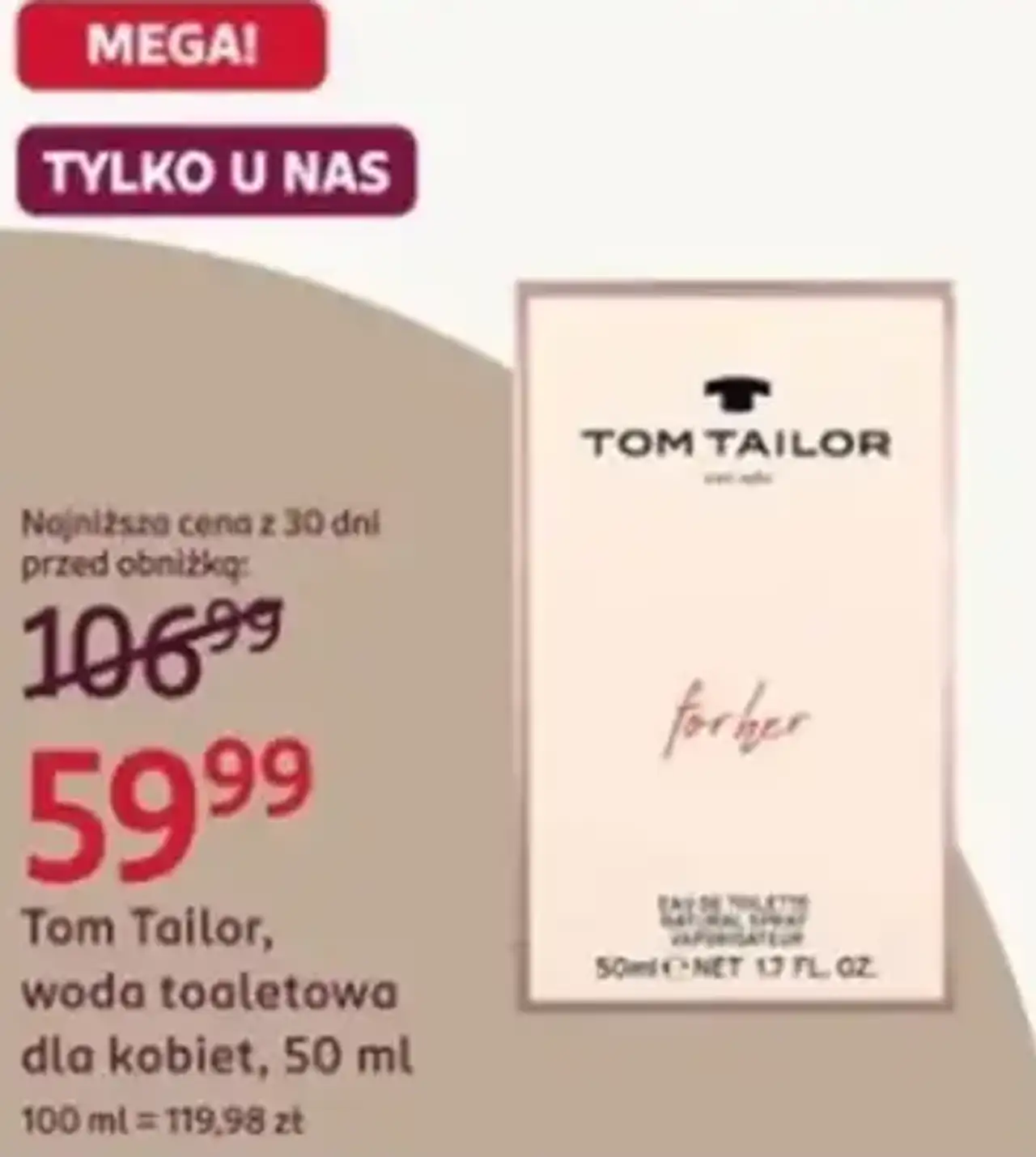 Tom Tailor, woda toaletowa dla kobiet, 50 ml