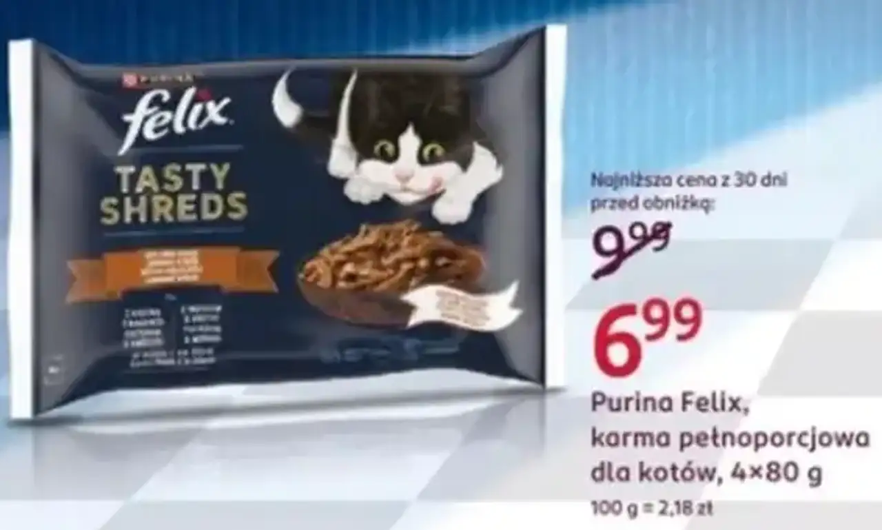 Purina Felix, karma pełnoporcjowa dla kotów, 4x80 g