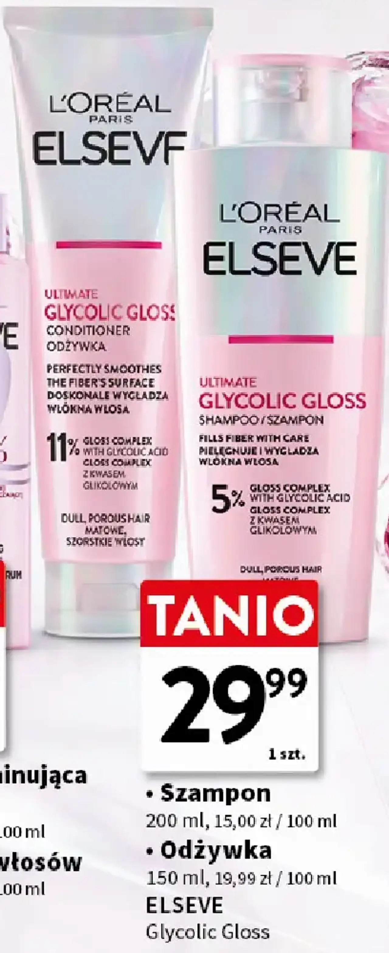 Szampon lub odżywka do włosów L'Oréal Paris Elseve Glycolic Gloss