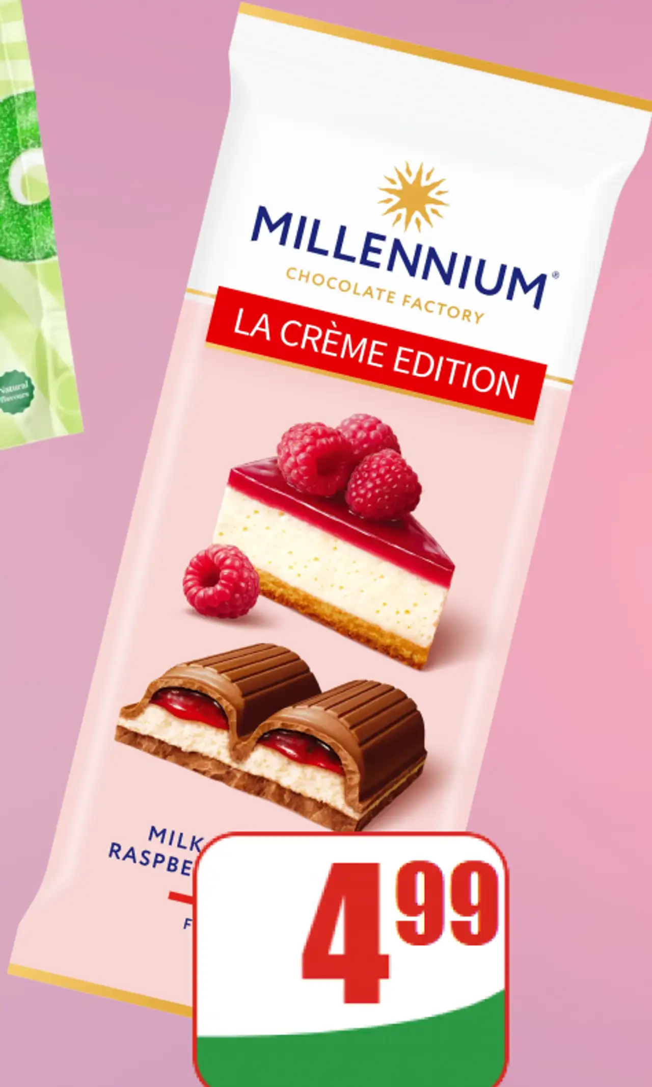 Czekolada Millennium La Crème Edition Milk Raspberry