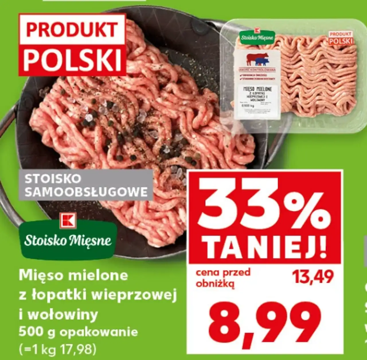 Mięso mielone z łopatki wieprzowej i wołowiny Stoisko Mięsne
