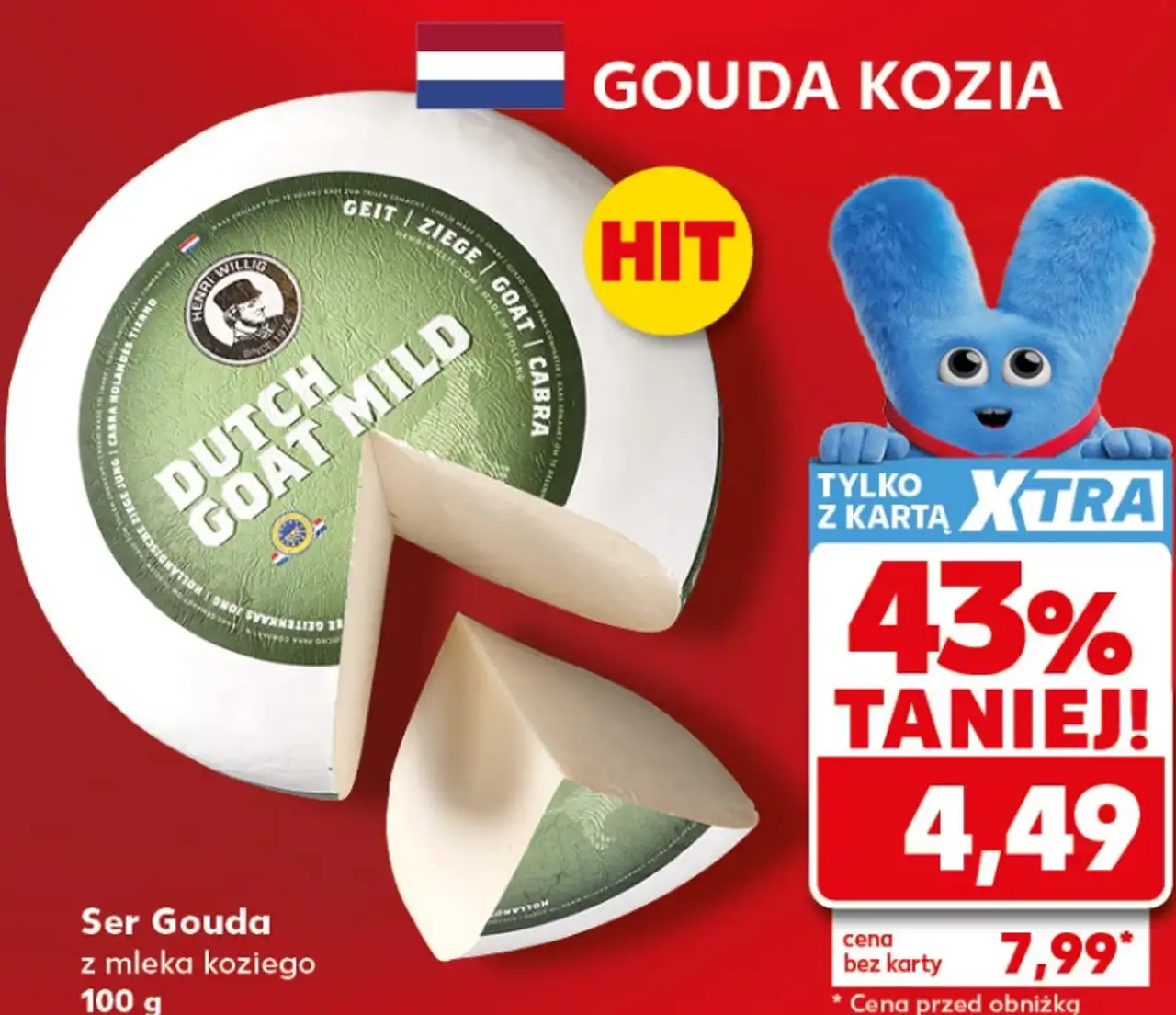 Ser Gouda z mleka koziego Henri Willig Dutch Goat Mild
