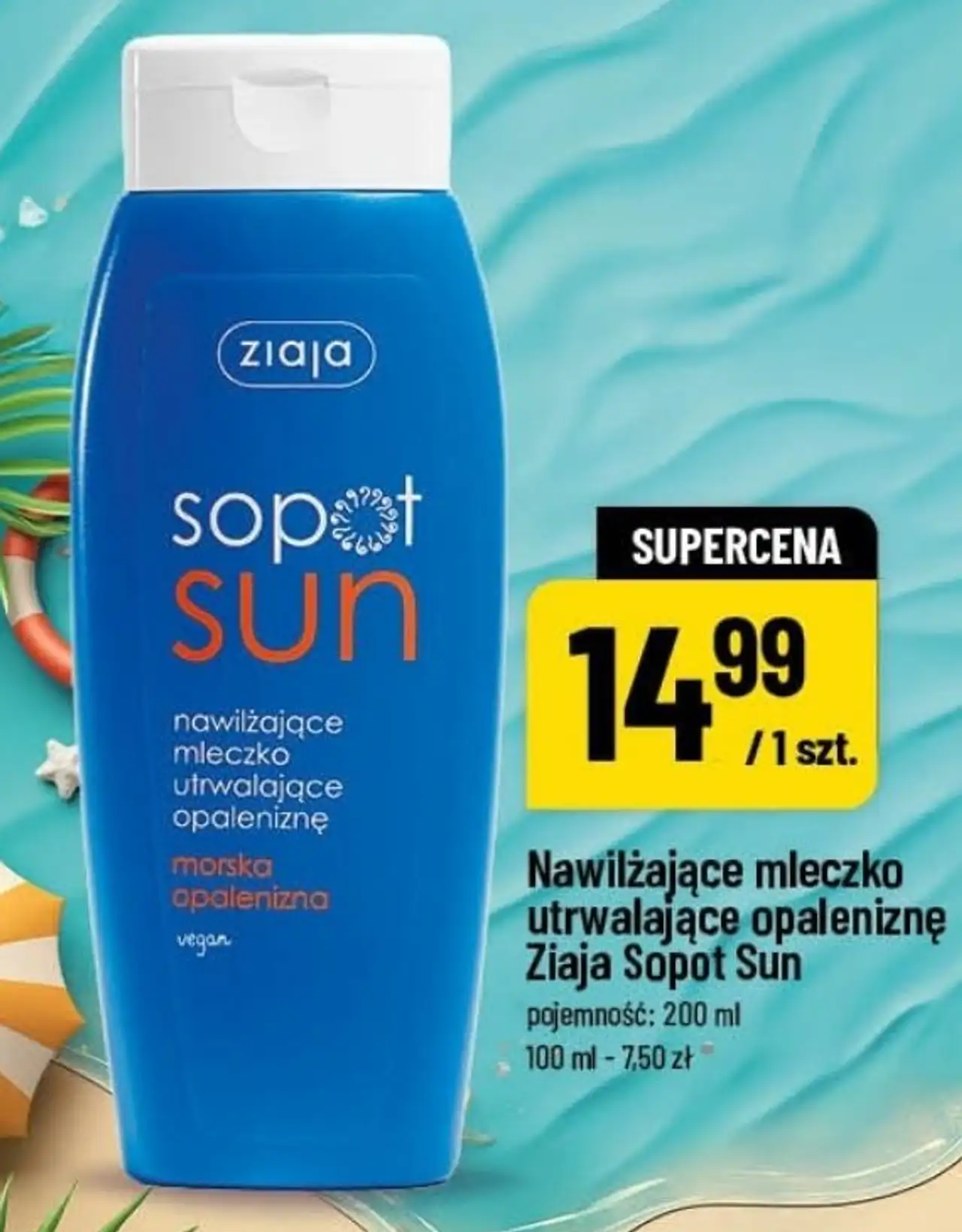 Nawilżające mleczko utrwalające opaleniznę Ziaja Sopot Sun