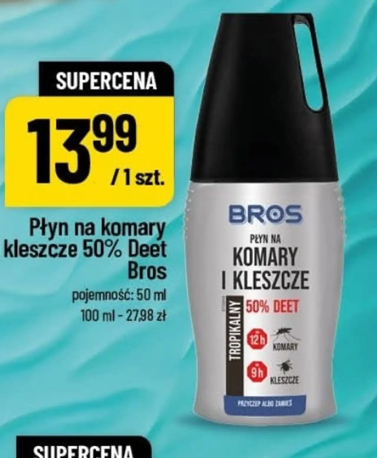 Płyn na komary i kleszcze 50% Deet Bros